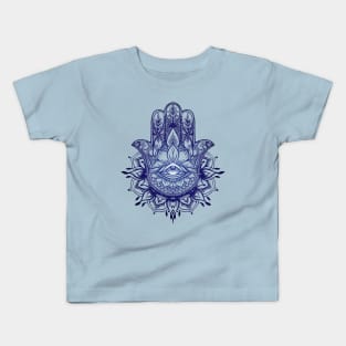 Hamsa dark mandala Kids T-Shirt